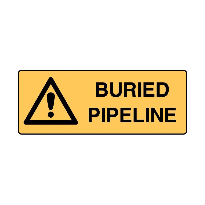 Sign (Warning) Buried Pipeline M 450x180