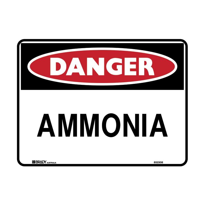 Sign Danger Ammonia M 300x225