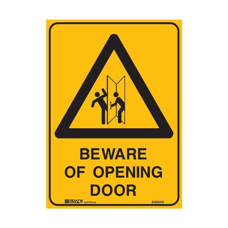 Sign (Warning) Beware of Opening Door M 225x300
