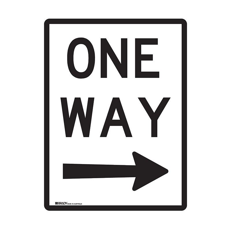 Sign (Traffic) One Way ---> (R2-2) Refac1 450x600