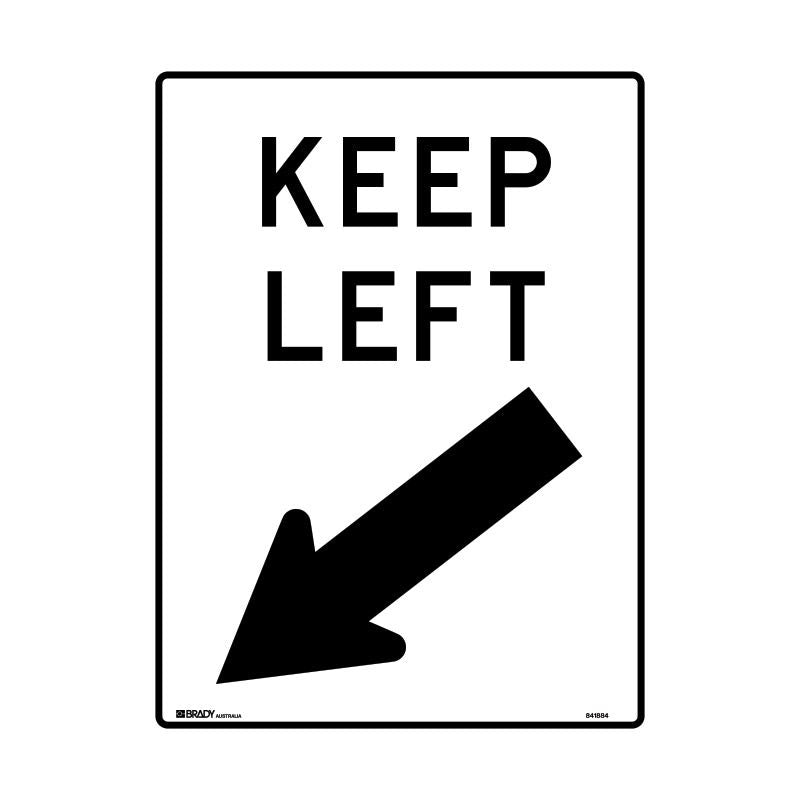 Sign (Traffic) Keep Left (Left Arrown Down) (R2-3) Refac1 450x600