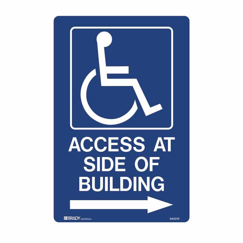 Sign (Traffic) (Disabled) Access At Side Of Building ---> M 300x450