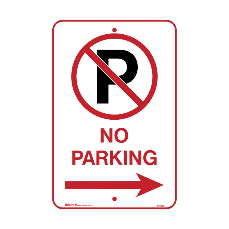 Sign (Traffic) P (Red Circle) No Parking ---> M 300x450
