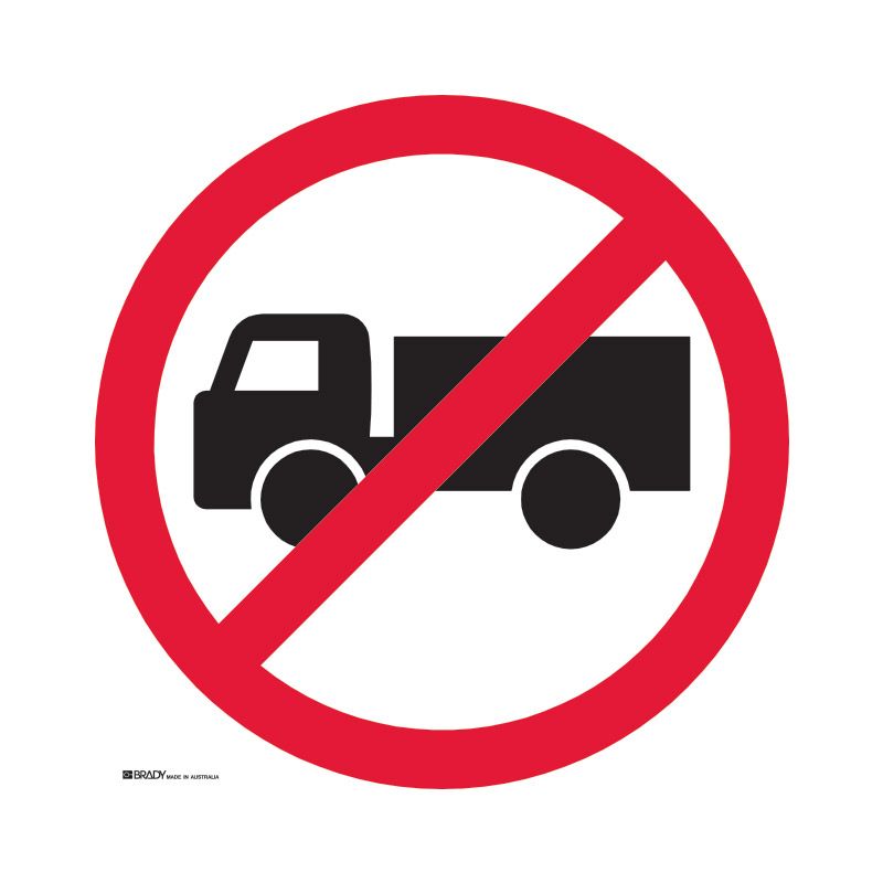 Sign (Traffic) (No Trucks) (R6-10-2) REFAC1 600x600