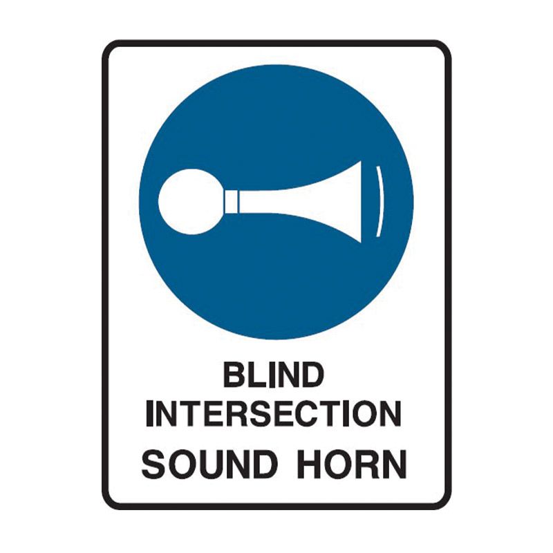 Sign (Mandatory) Blind Intersection Sound Horn M 225x300