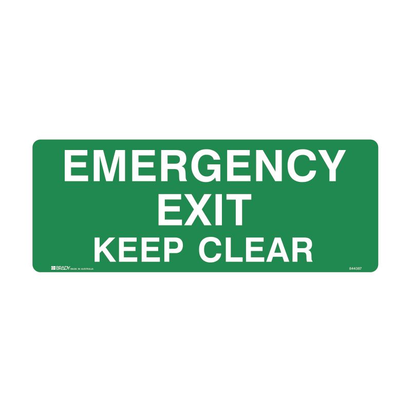 Sign Emergency Exit Keep Clear M 450x180