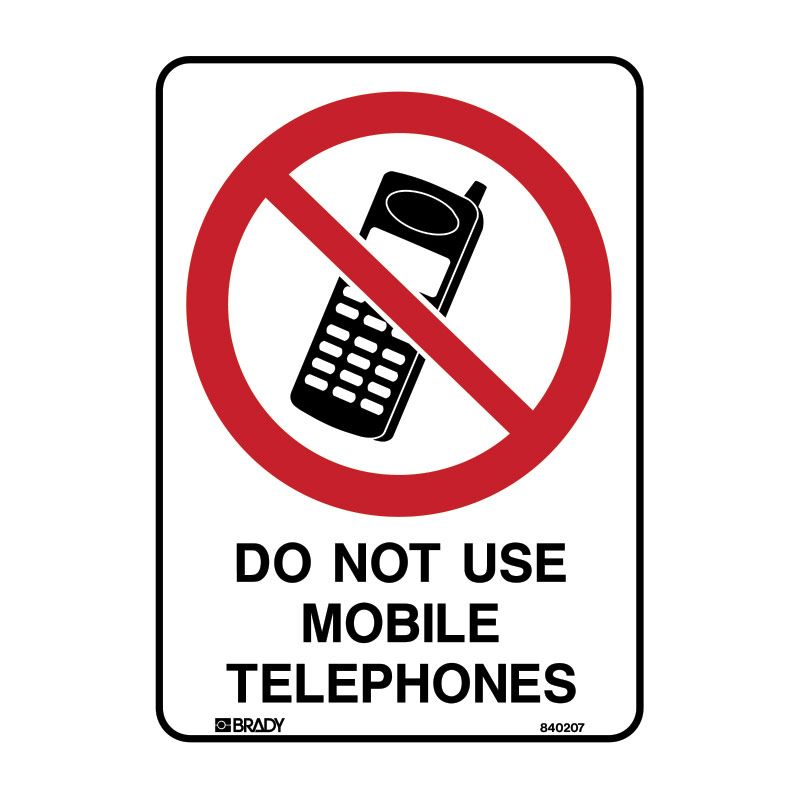 Sign (Prohibition) Do Not Use Mobile Telephones M 300x450