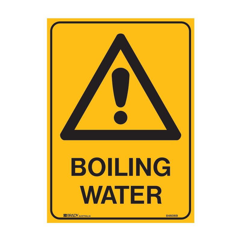 Sign (Warning) Boiling Water M 225x300