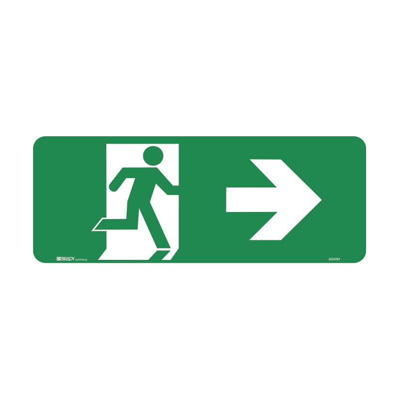 Sign (Emergency) Moving Person ---> luMss 300x125