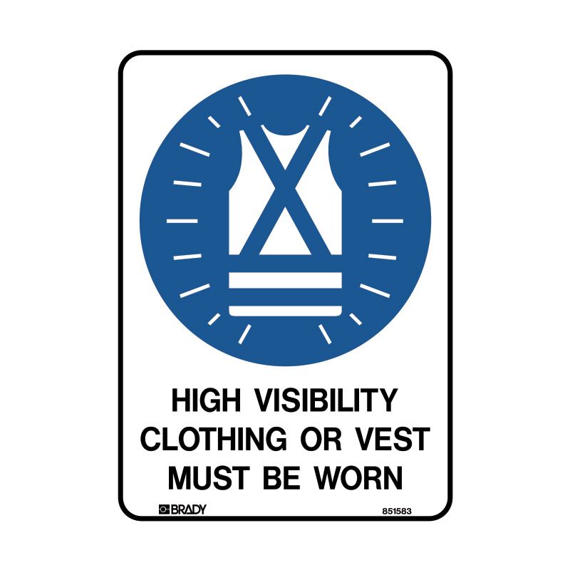 Sign (Mandatory) Hi Vis Clothing or Vest Mbw P 300x450