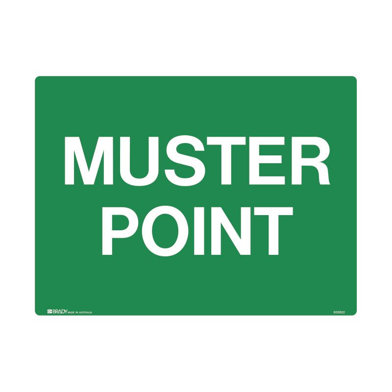 Sign (Emergency) Muster Point P 600x450