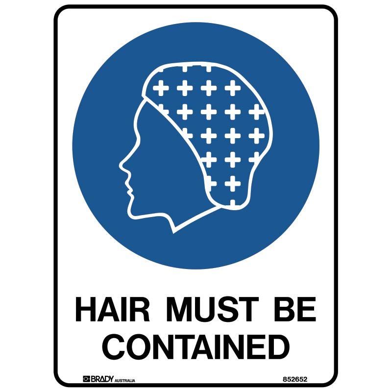 Sign (Mandatory) Hair Must Be Contained M 225x300