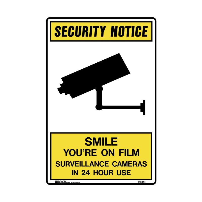 Sign (Security) Smile Youre On Film M 300x450