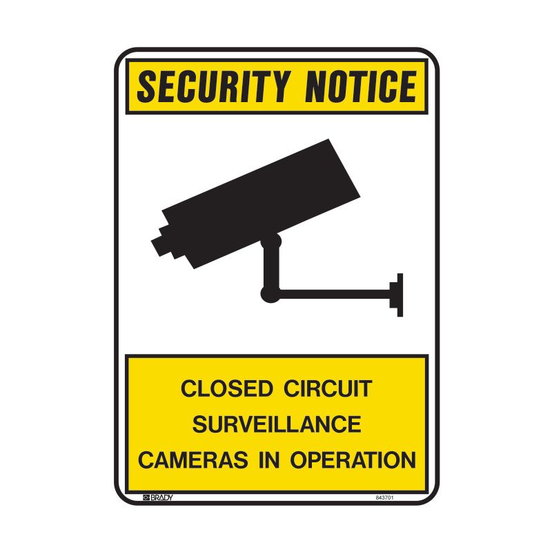 Sign (Security) Closed Circuit Surveillance Cameras In Operation M 300x450
