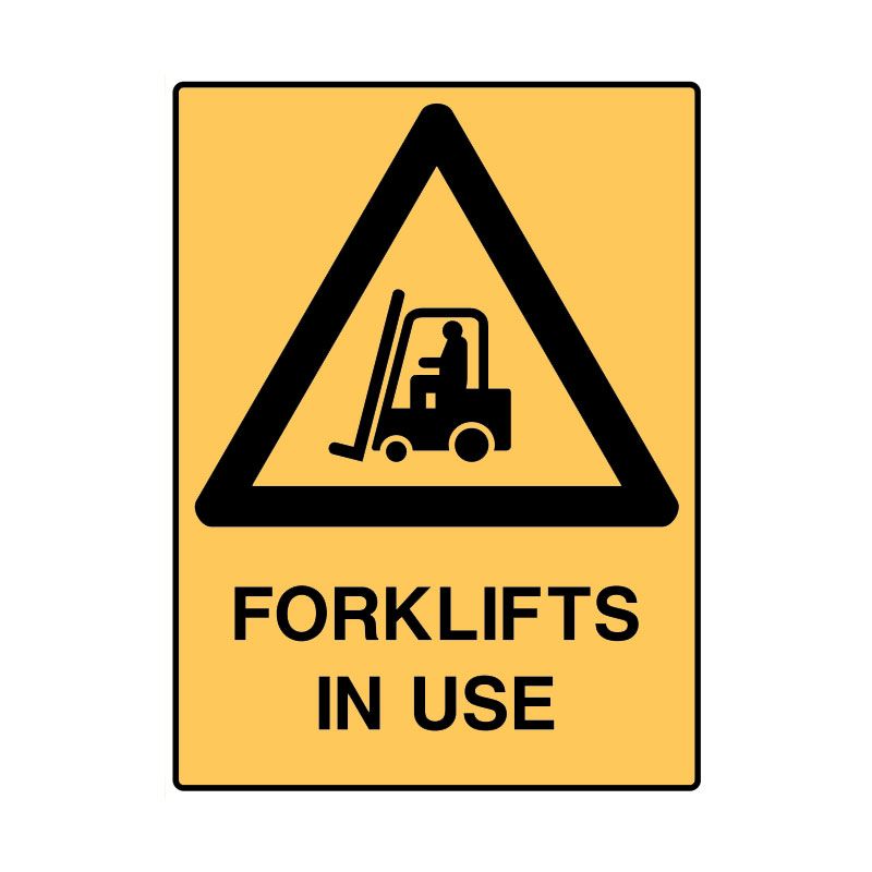 Sign (Warning) Forklifts In Use M 300x450