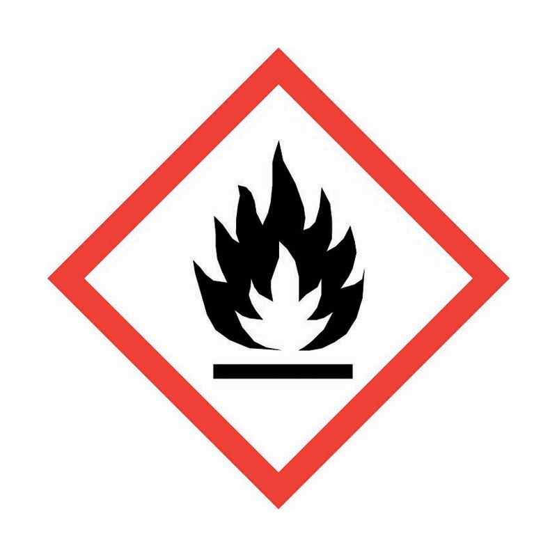 Sign GHS Flammable ss 100sq/4pk
