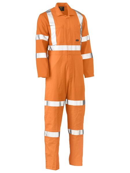 Coverall Bisley Hi Vis X-Taped Rail Drill 190g BC6316XT