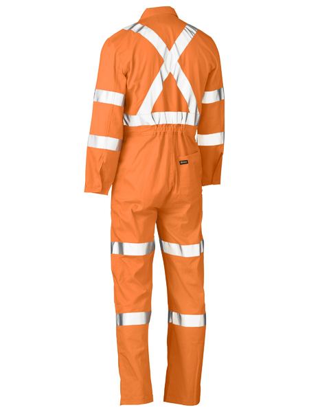 Coverall Bisley Hi Vis X-Taped Rail Drill 190g BC6316XT