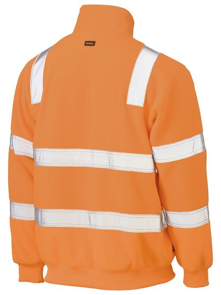 Fleece Bisley Hi Vis X-Taped 1/4 Zip Pullover Polar 300g BK6816T