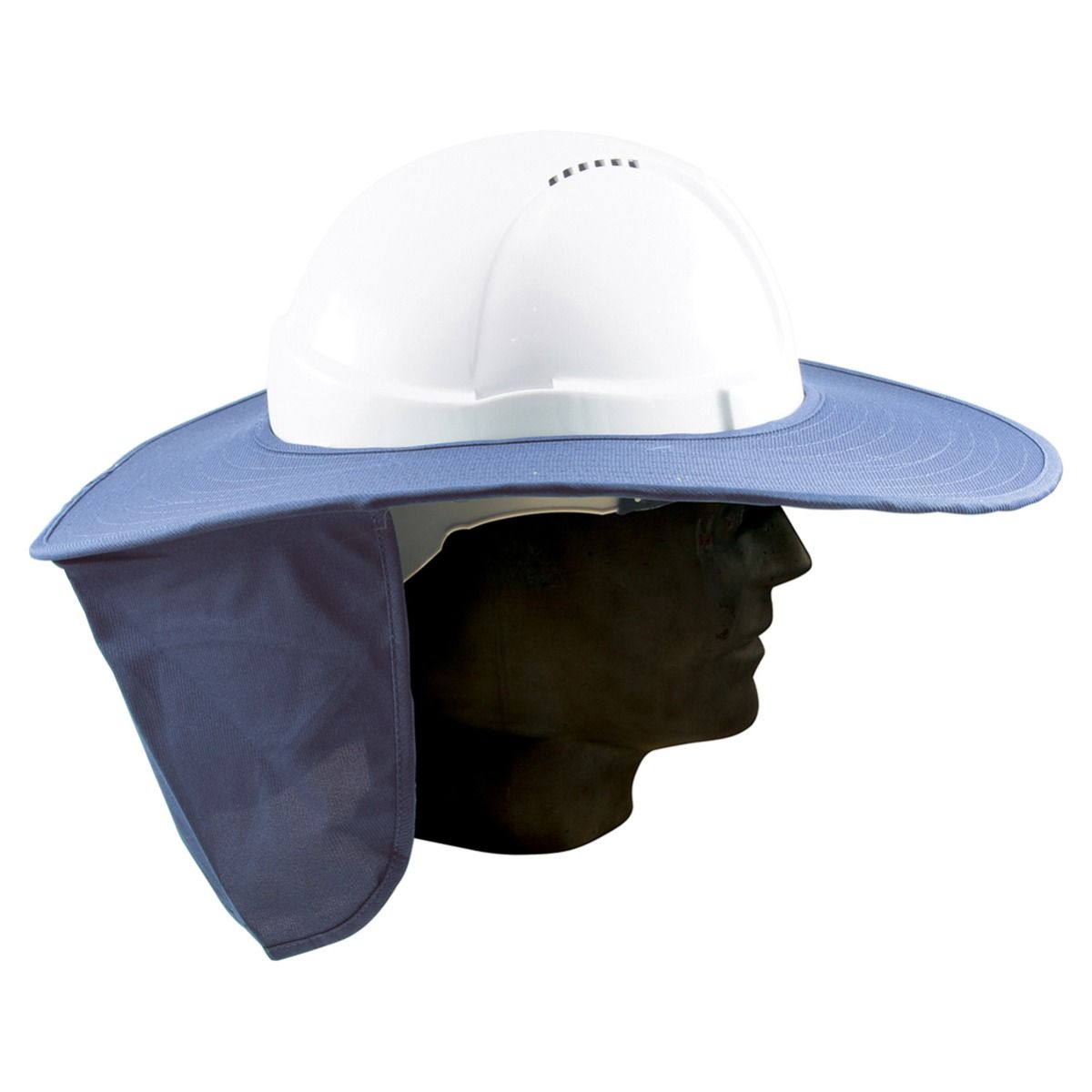 OnSite Safety Cloth/Plastic Hard Hat Brim Blue
