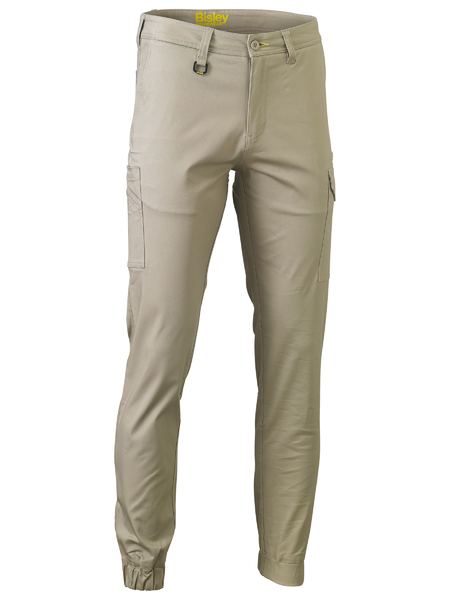 Bisley Mens Stretch Drill Cuffed Cargo Pants 280g BPC6028