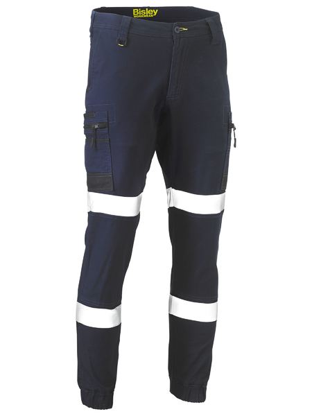 Pants Bisley F&amp;M BM-Taped Stretch Cargo Cuffed 280g BPC6334T