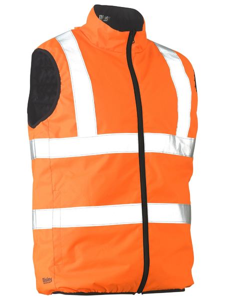 Vest Bisley Hi Vis Taped Puffer Reversible 300D BV0330HT
