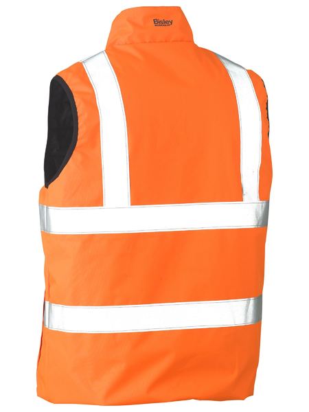 Vest Bisley Hi Vis Taped Puffer Reversible 300D BV0330HT