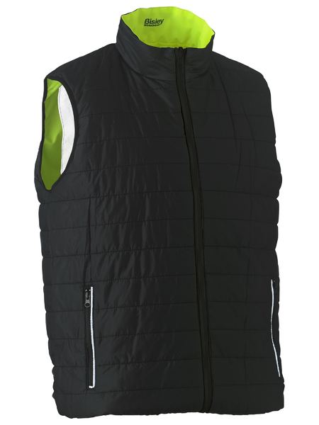Vest Bisley Hi Vis Taped Puffer Reversible 300D BV0330HT