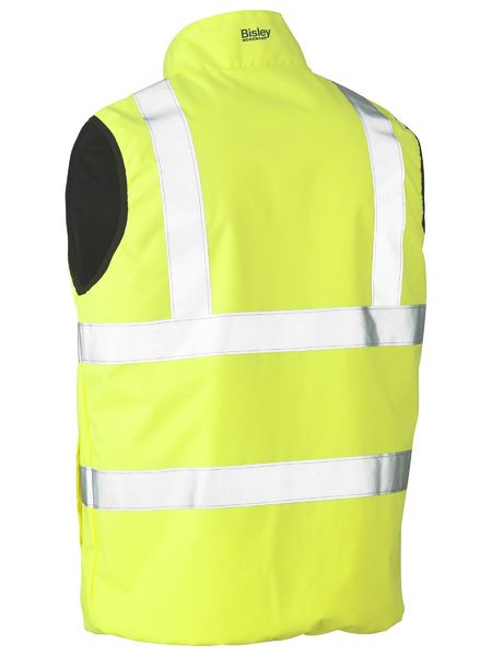 Vest Bisley Hi Vis Taped Puffer Reversible 300D BV0330HT