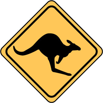 Sign (Traffic) (Kangaroos) (W5-29) REFAC1 600x600