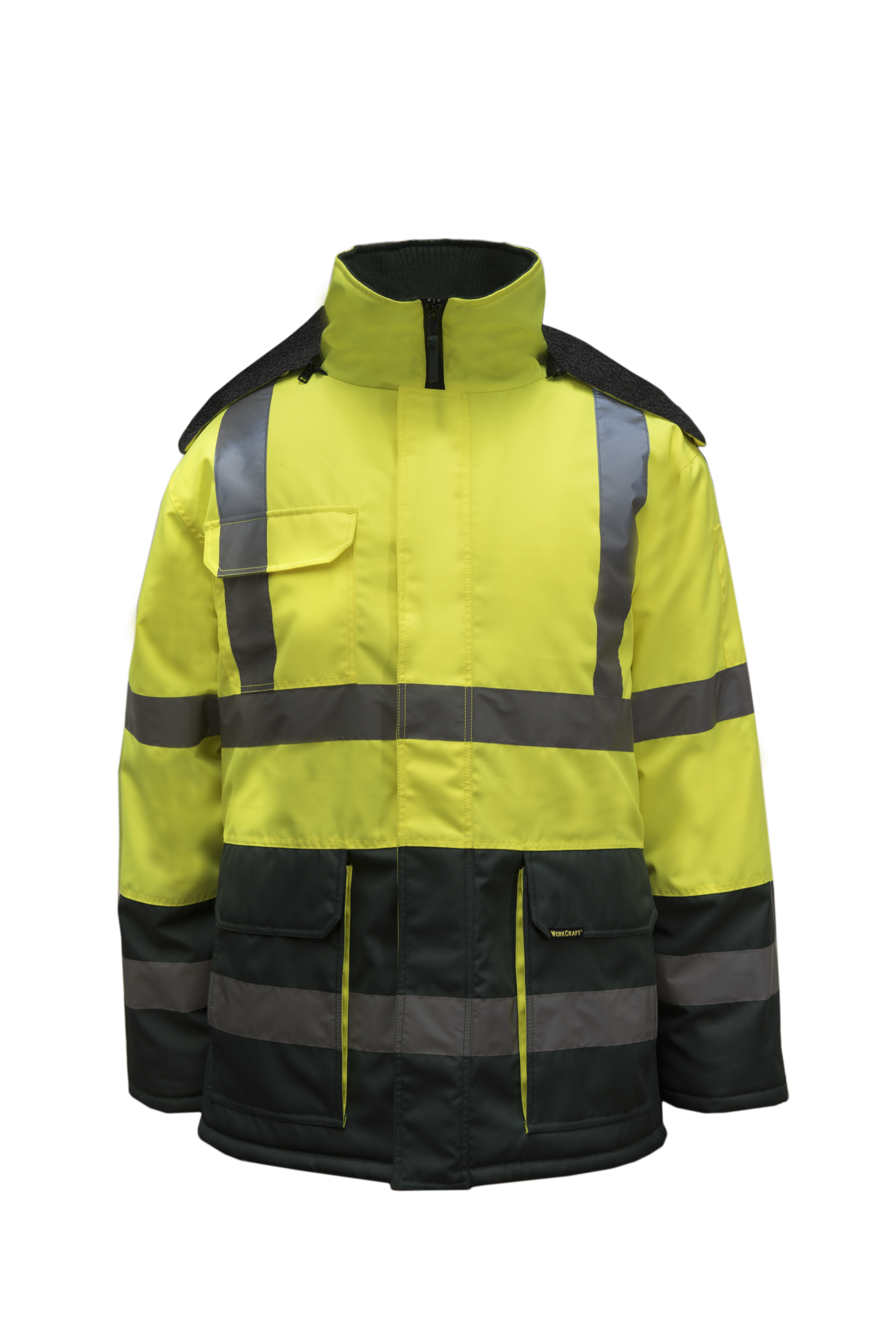 WorkCraft Mens Yellow/Green bm-Taped Freezer Jacket 450D L