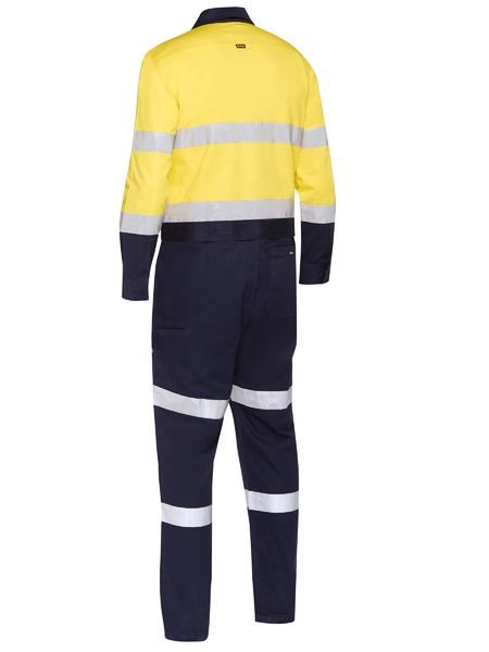 Coverall Bisley Hi Vis Taped Waist Zip Opening Drill 310g BC6066T