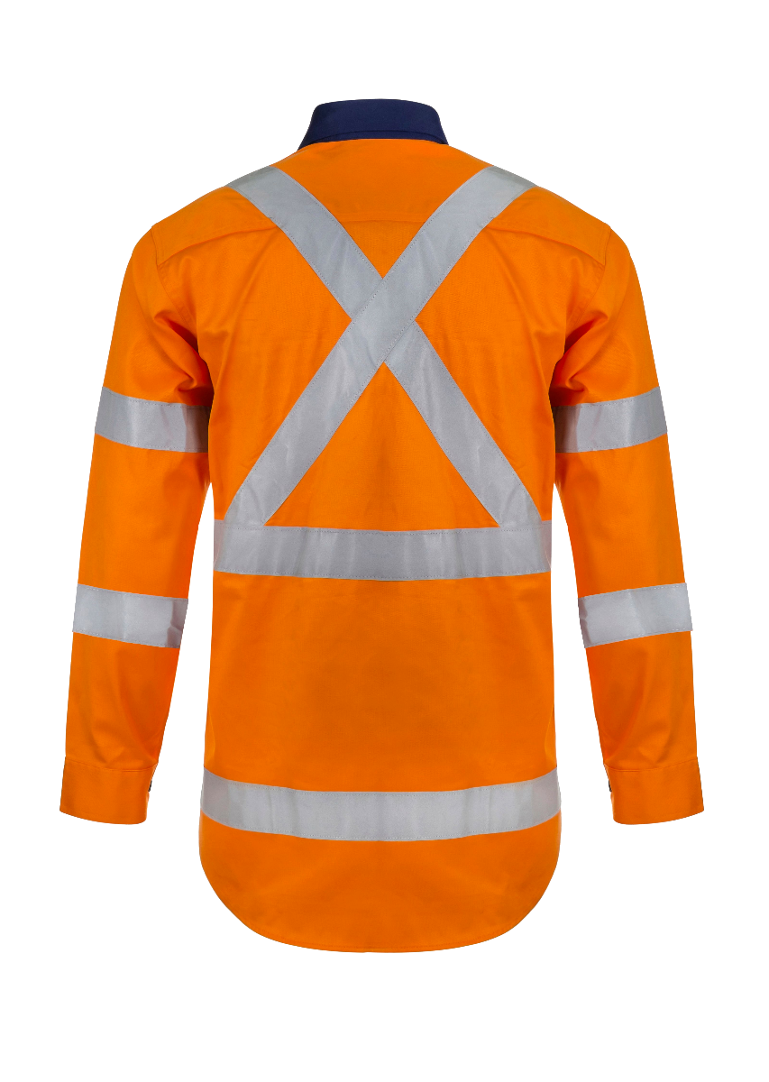 WorkCraft Mens X-Taped Drill Shirt LS 190g WS6020