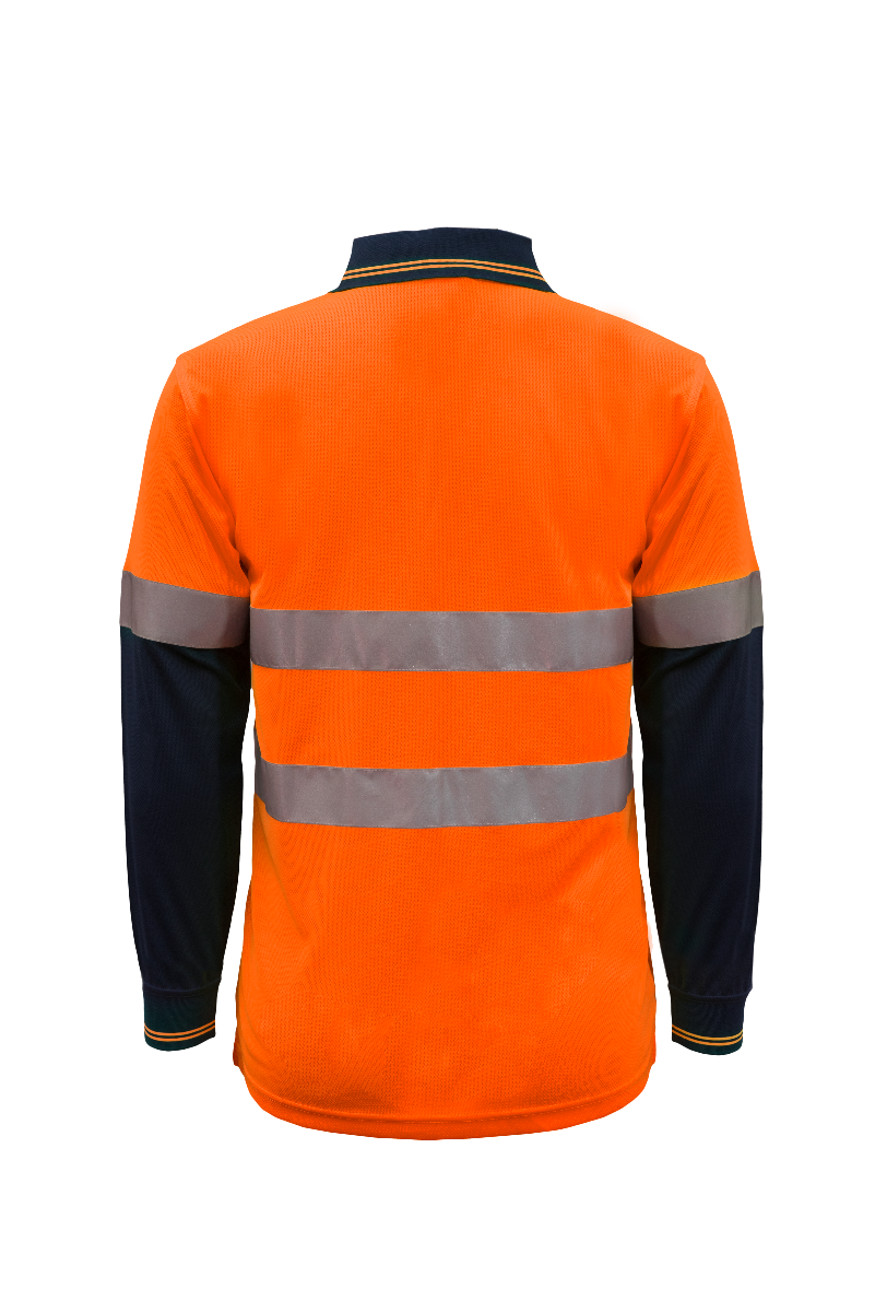 WorkCraft Mens Taped Micromesh Polo LS 157g WSP409