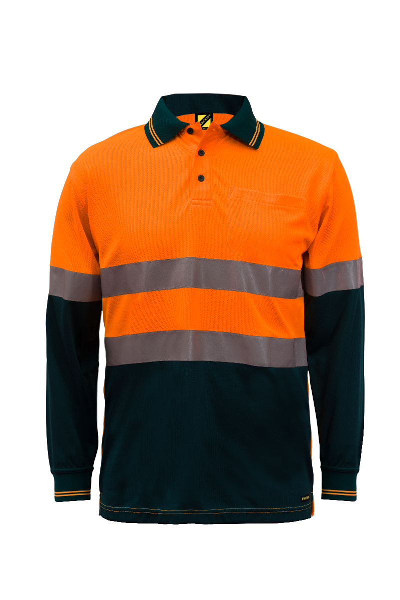WorkCraft Mens Taped Micromesh Polo LS 157g WSP409