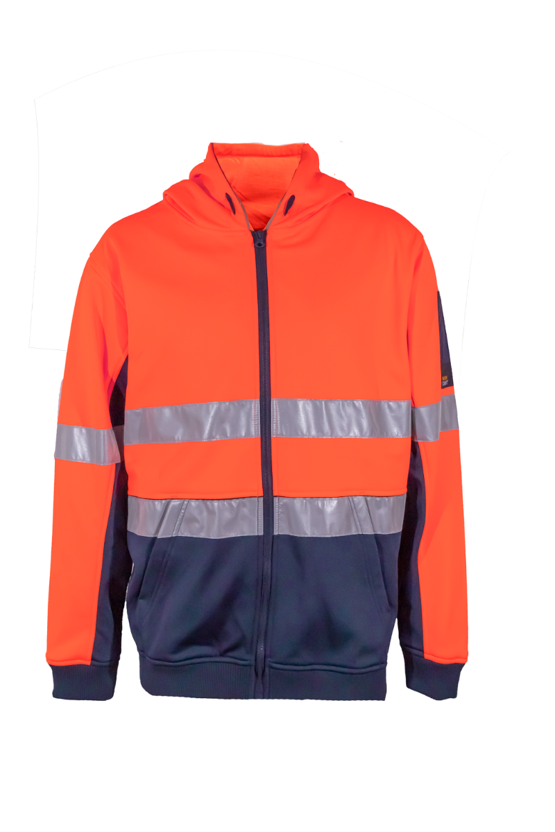 WorkCraft Mens Peak Taped Full Zip Hoodie 320g WT8011