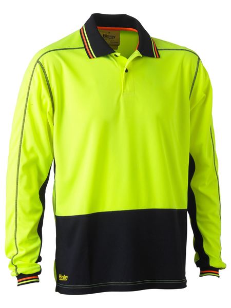 Polo Bisley Hi Vis Poly Mesh LS 140g BK6219