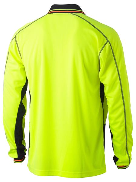 Polo Bisley Hi Vis Poly Mesh LS 140g BK6219