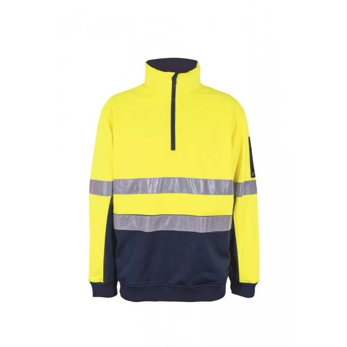 WorkCraft Mens Taped Ridge 1/2 Zip Pullover Fleece 320g WT8013