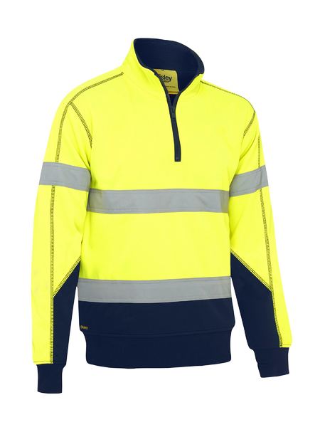 Fleece Bisley Hi Vis Taped 1/4 Zip Pullover Sherpa Poly 300g BK6987T