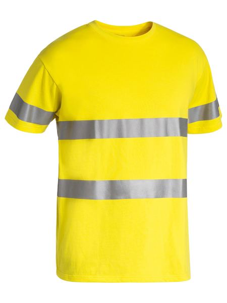Bisley Mens Hi Vis Taped Cotton T-Shirt 190g BK1017T