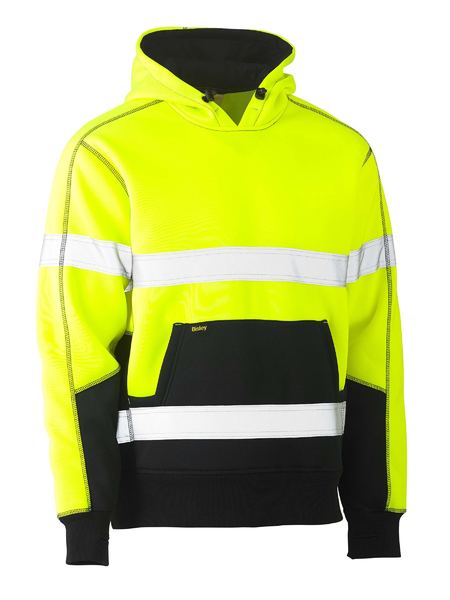 Fleece Bisley Hi Vis Taped Hoodie Poly 300g BK6619T
