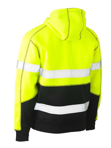 Fleece Bisley Hi Vis Taped Hoodie Poly 300g BK6619T